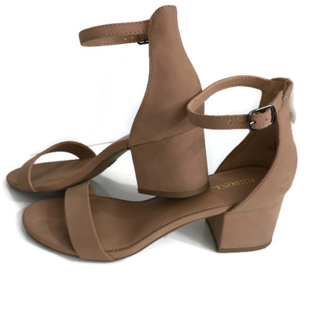 MERONA suede strap heels.